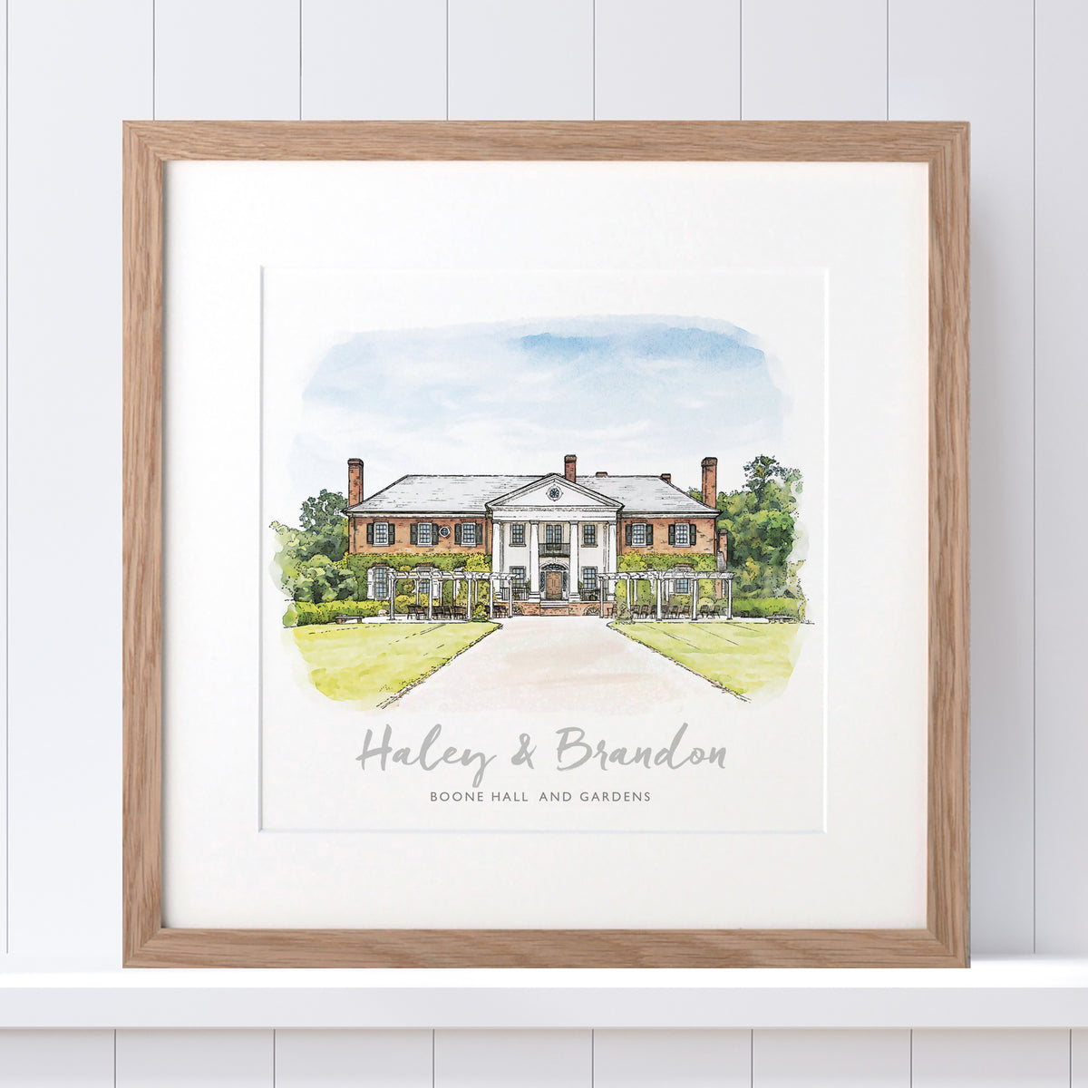 Watercolor Wedding Venue Sketch