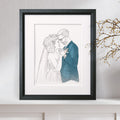 Wedding or Anniversary Line Portrait