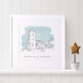 Watercolor Line Wedding Venue Portrait