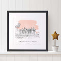 Watercolor Line Wedding Venue Portrait