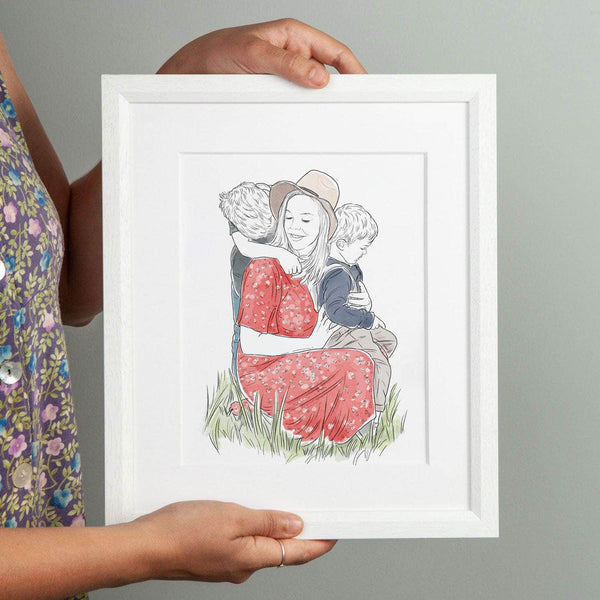 Original art. cheapest Mother by Lynn Ede. Watercolour and ink sketch painting.