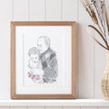 Grandparent Personalized Line Portrait