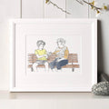 Grandparent Personalized Line Portrait