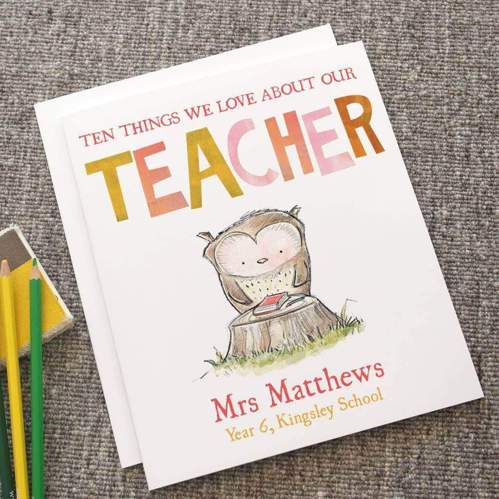 Letterfest.com book Reasons We Love Our Teacher Book