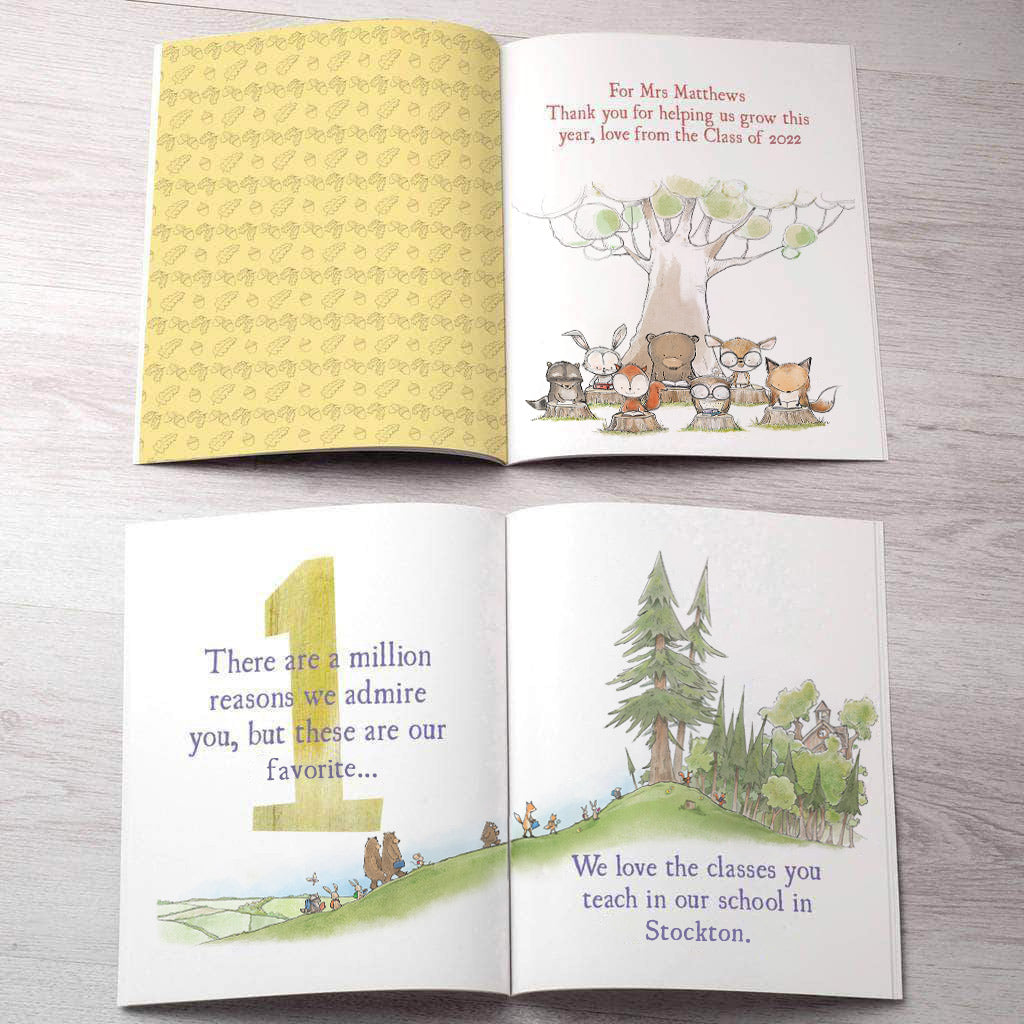 Letterfest.com book Reasons We Love Our Teacher Book