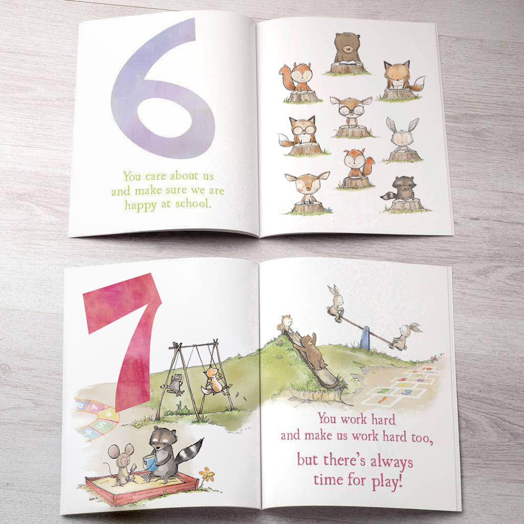 Letterfest.com book Reasons We Love Our Teacher Book