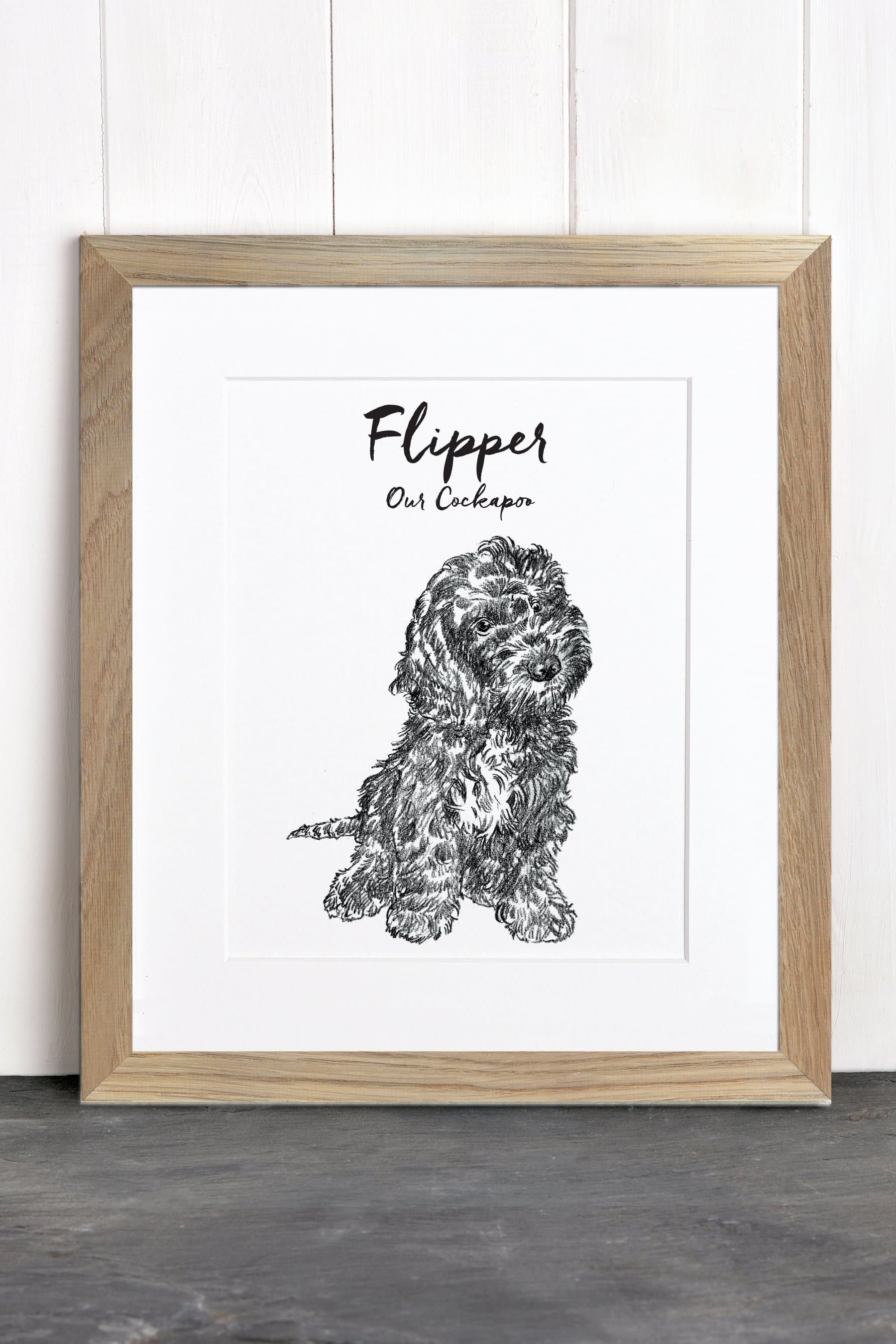 letterfest illustration Favourite Dog Print