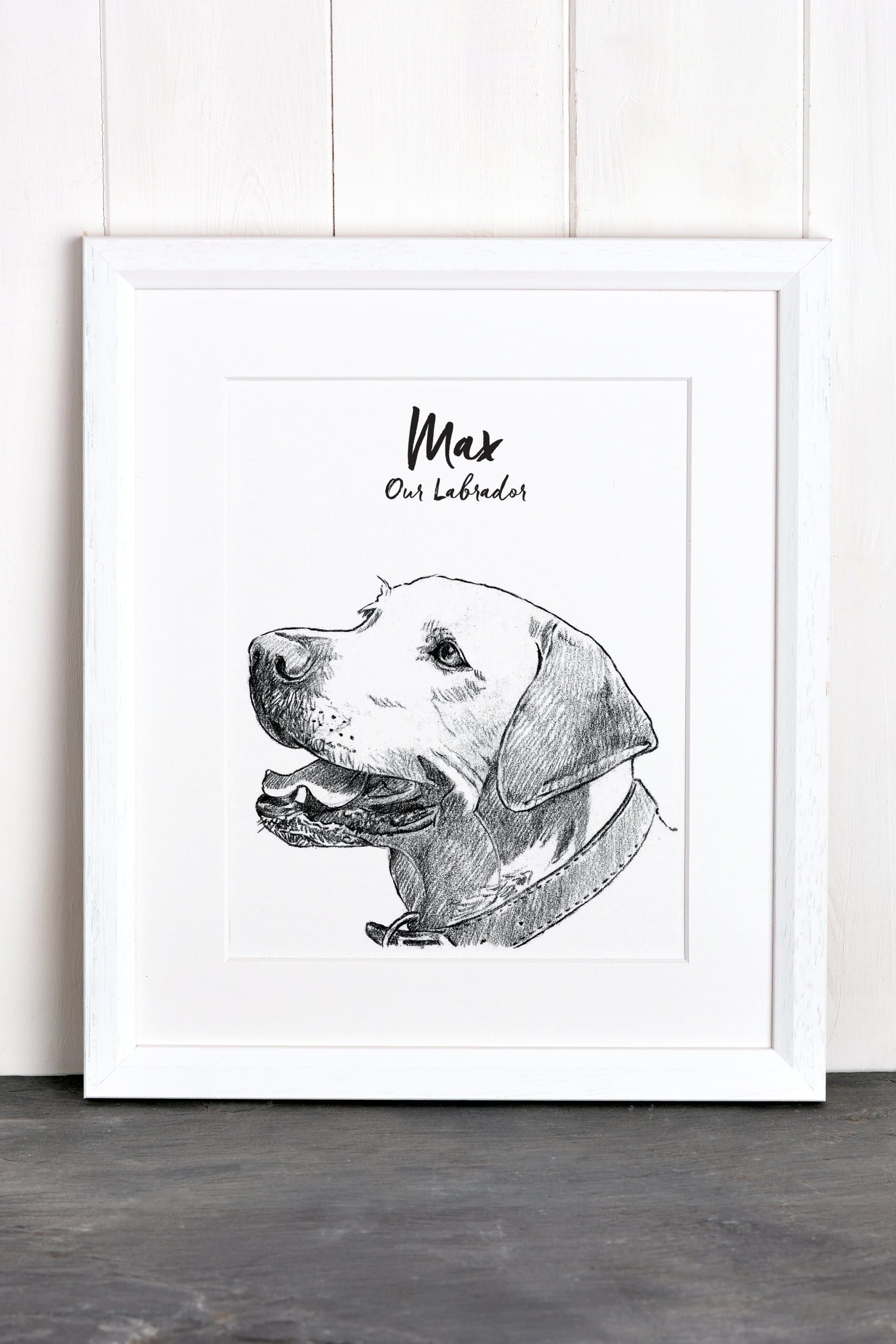 letterfest illustration Favourite Dog Print