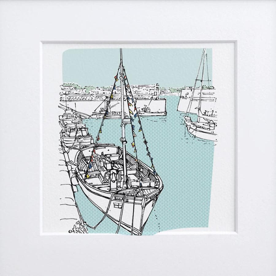 letterfest illustration Personalised Boat Illustration