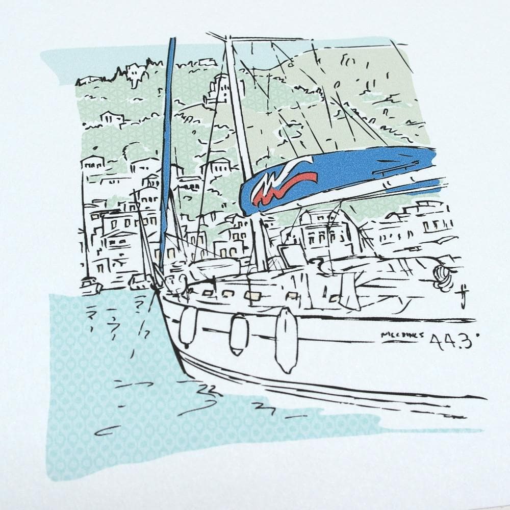 letterfest illustration Personalised Boat Illustration