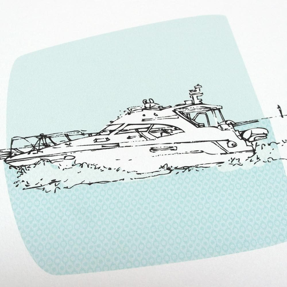 letterfest illustration Personalised Boat Illustration