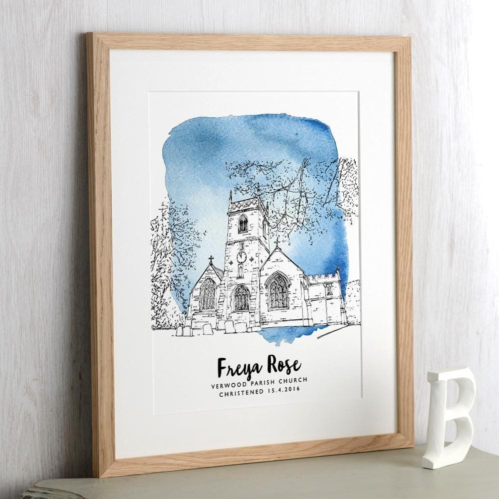 The Marshall House - Hand Painted Watercolor Fine Art Print - Savannah Georgia - Wedding Gift - Pen and Ink Line Drawing - high quality Unique Keepsake