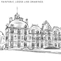 Custom Illustrated Wedding Venue Line Art Print