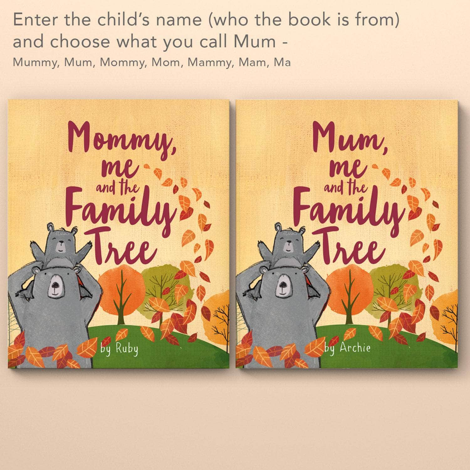 Mommy, Me and The Family Tree Personalized Book | Unique Birthday Gift for Mom | Letterfest