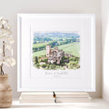 Watercolor Wedding Venue Sketch